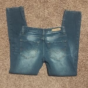 Carbon Men's Faded Blue Skinny Jeans